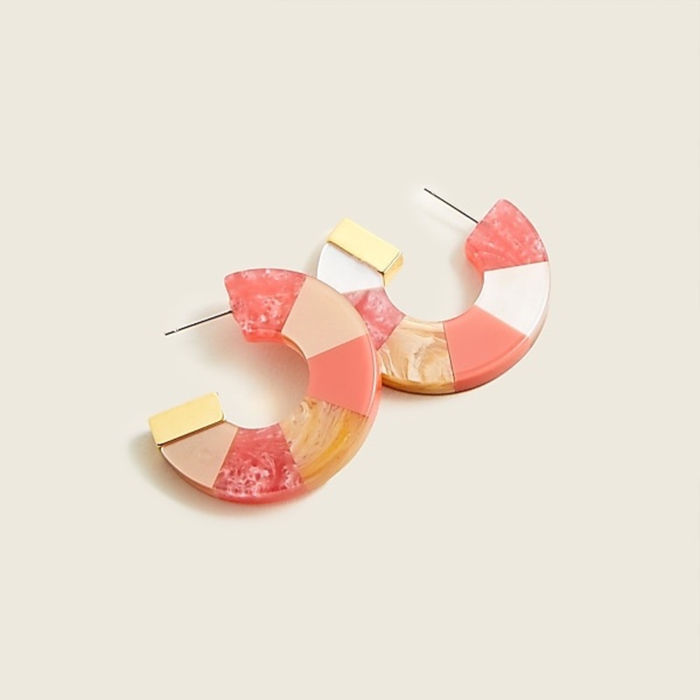 J CREW MADE IN ITALY NAVAEH BLOSSOM ACETATE EARRINGS NWT
